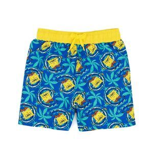 SpongeBob SquarePants Boys Repeat Print Swim Shorts / Blue/Yellow